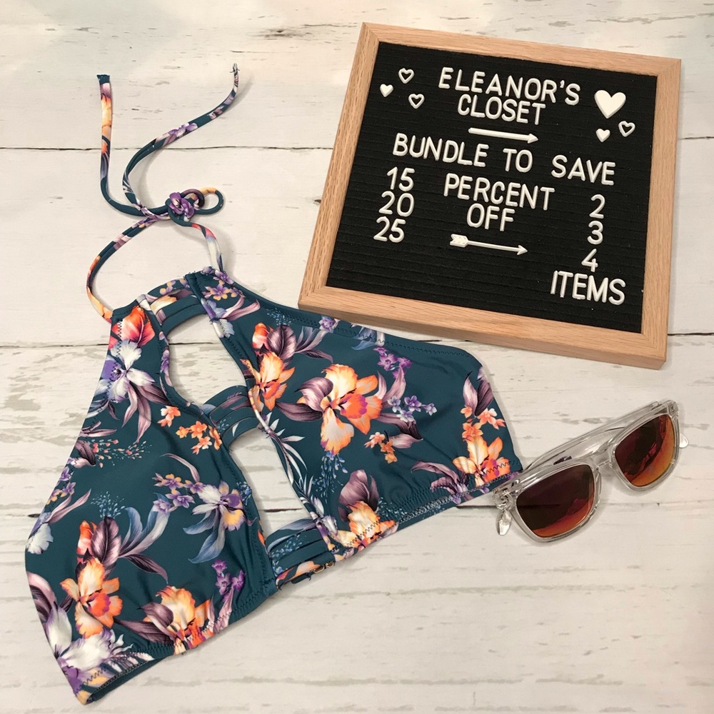 NWT Express Floral Bikini Top